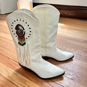 Zodiac Genuine Leather Vintage Cowboy Boots